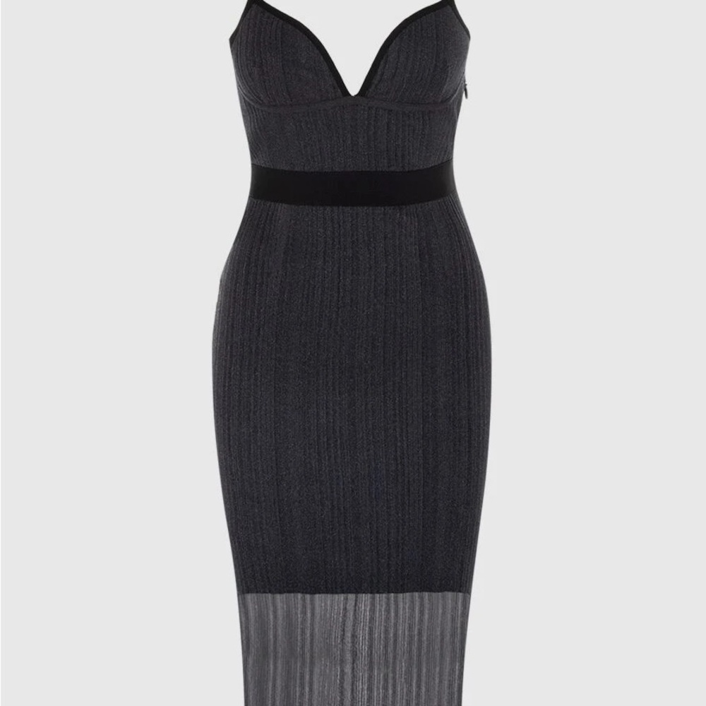 Herve Leger Elegant Black Sleeveless Dress